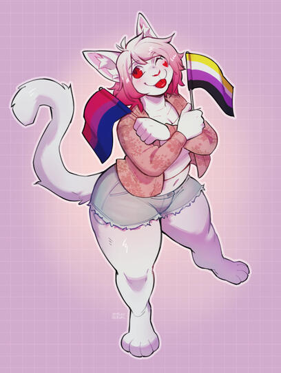 smooth, fullbody, shaded + props