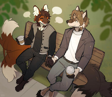 sketchy, 2 fullbodies, shaded